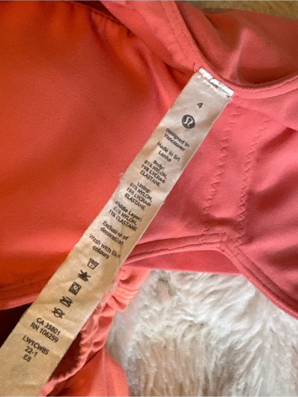 Coral lululemon align tank and short set
